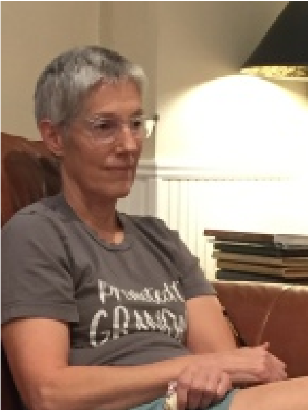 Picture of club member Priscilla Bettis listening to the presentation