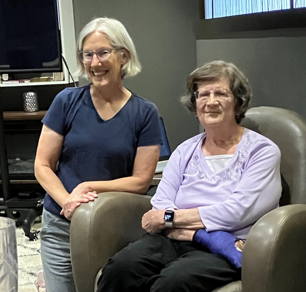 Picture of author Loretta Brister (seated) and CWC member Priscilla Bettis